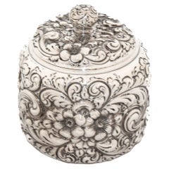 Sterling Silver “Repousse” Jar Sterling Silver “Repousse” Jar