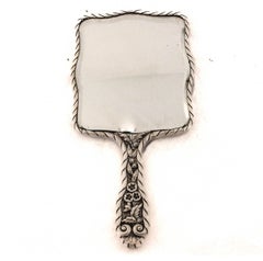 Specchio "Repousse" in argento sterling