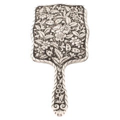 Sterling Silver “Repousse” Mirror