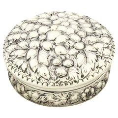 Sterling Silver Repousse Pill Box