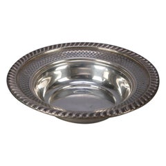 Sterling Silver Reticulated and Rope Twist Bowl, 20th Century