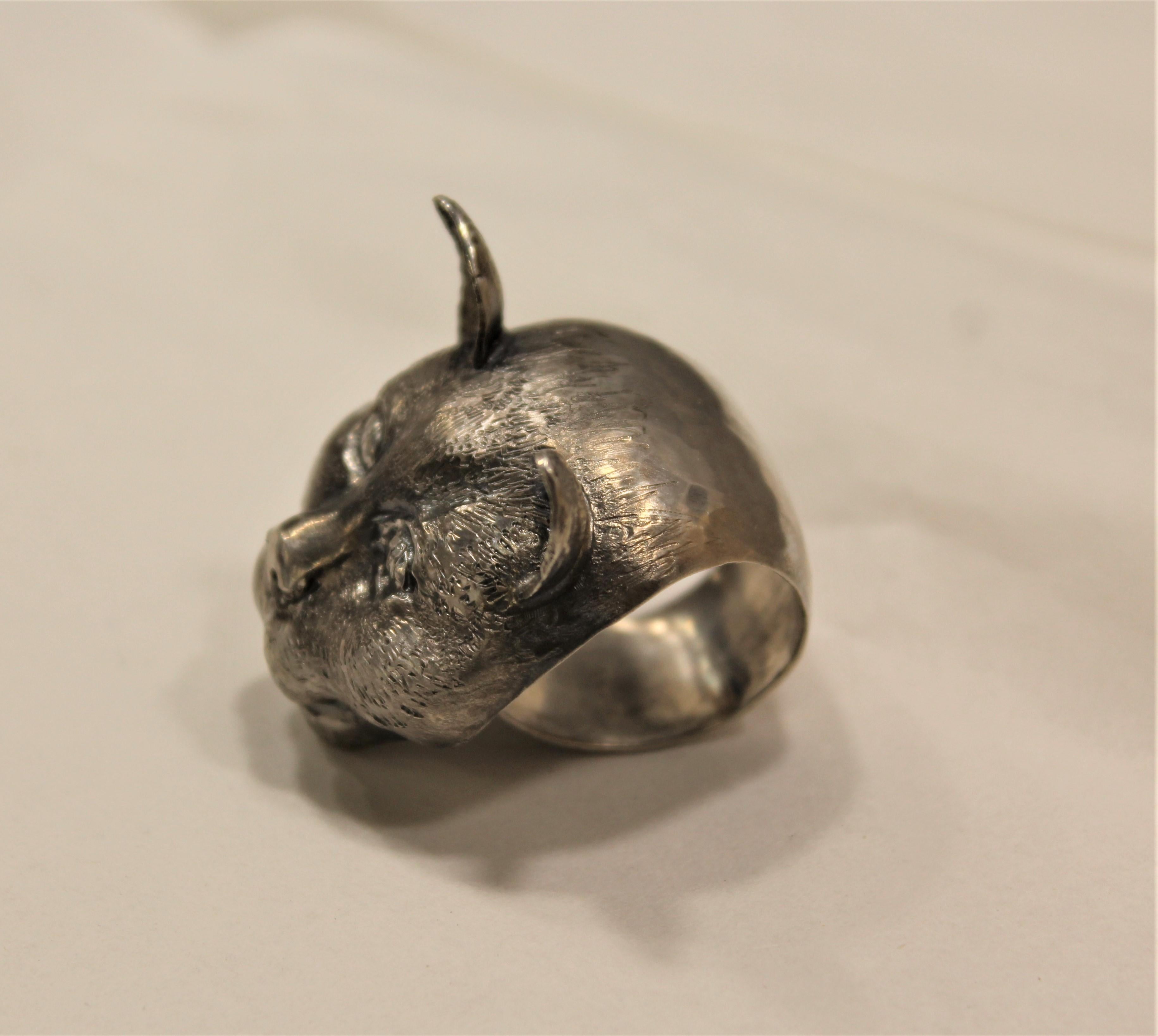 Sterling Silver, Ring, Cat, Handcrafted, Italy For Sale 3