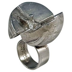 Sterling Silver Ring Ikaros by Björn Weckström for Lapponia, Finland 1971