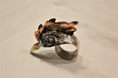 Ring, Rooster, Sterling Silver, Handcrafted, Italy