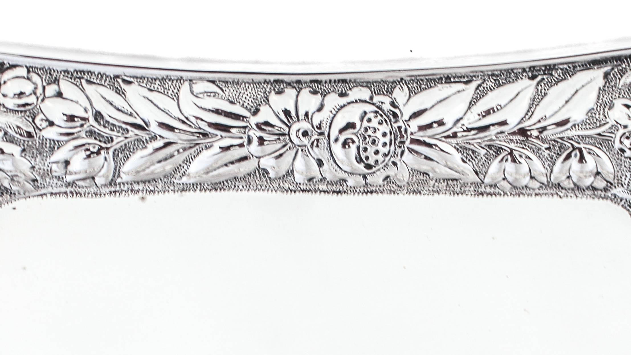 Plateau anneau en argent sterling, 1886 Excellent état - En vente à Brooklyn, NY