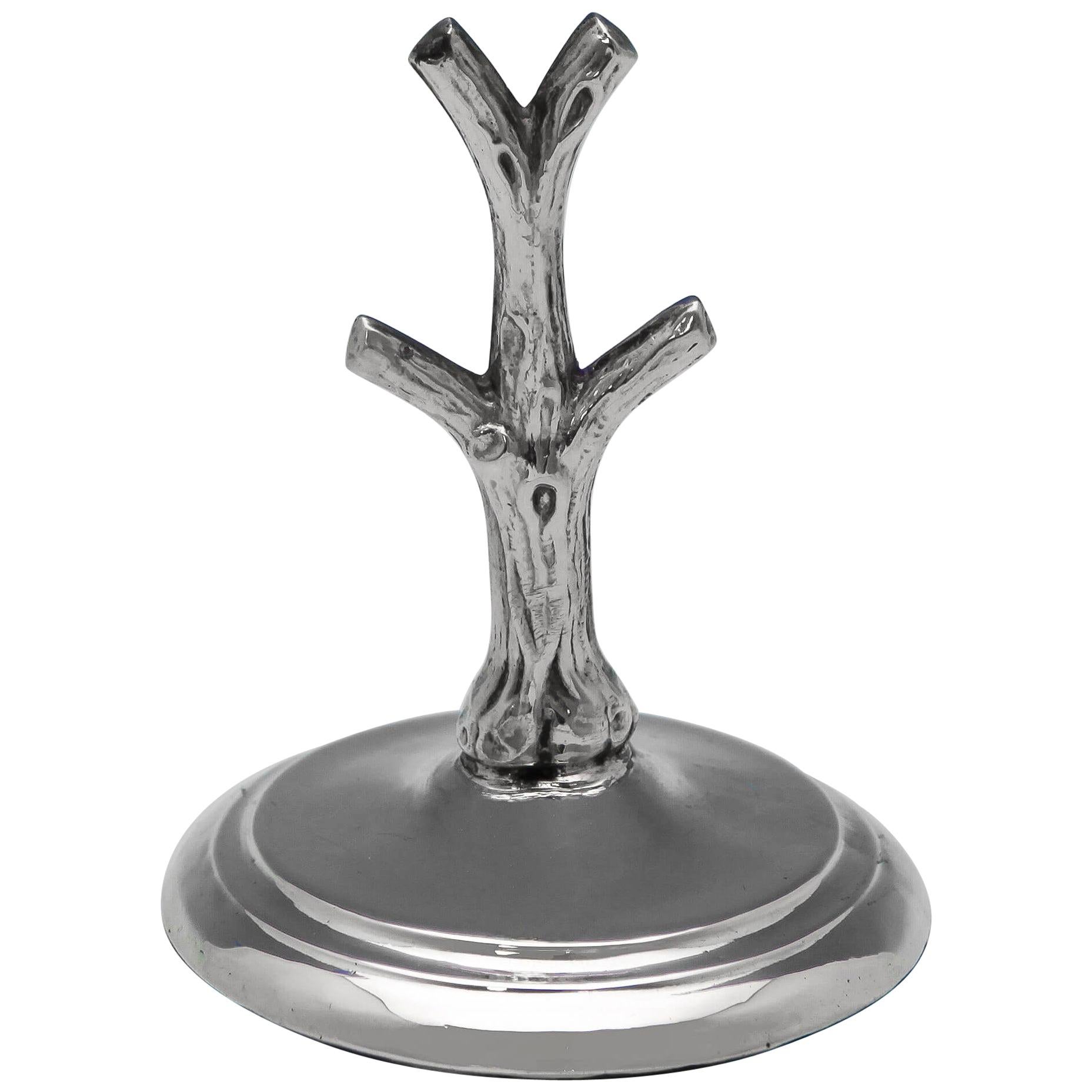 Antique Edwardian Sterling Silver Novelty Ring 'Tree' from 1905