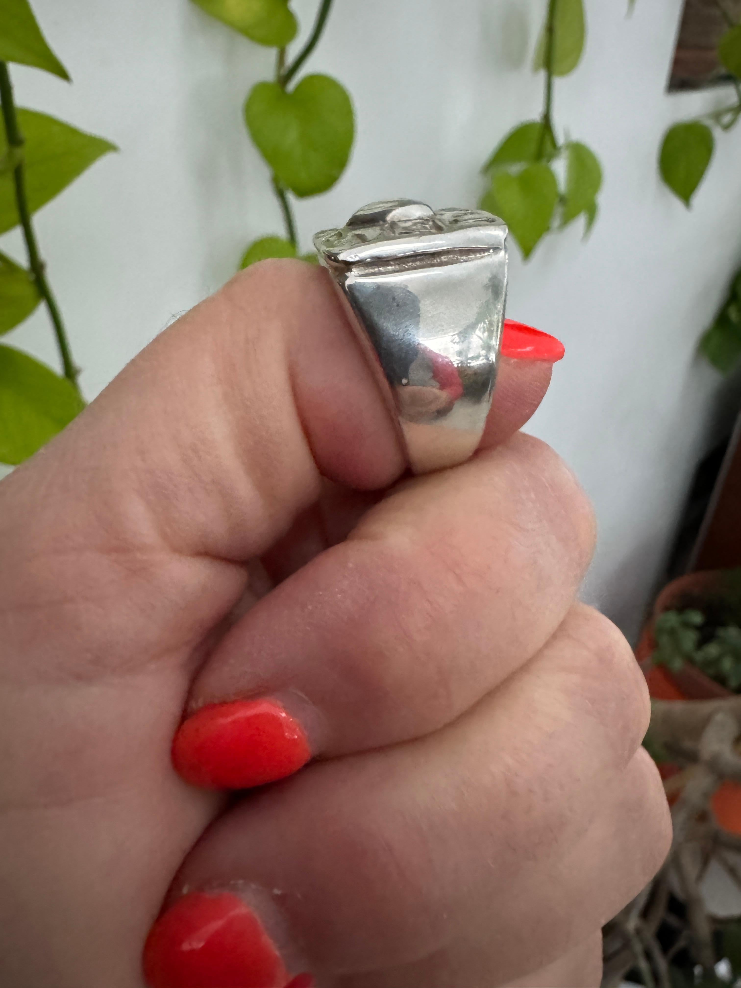 Anello a cuore Robert Lee Morris in argento massiccio degli anni '90 in vendita 4