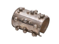 Robert Lee Morris, grand bracelet manchette texturé en argent sterling