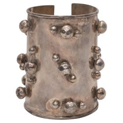 Sterling Silver Robert Lee Morris Textured Large Cuff Bracelet