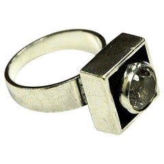 Sterling silver Rock Crystal ring by Alton - Sweden 1968