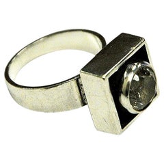 Sterlingsilber-Bergkristall-Ring von Alton - Schweden 1968