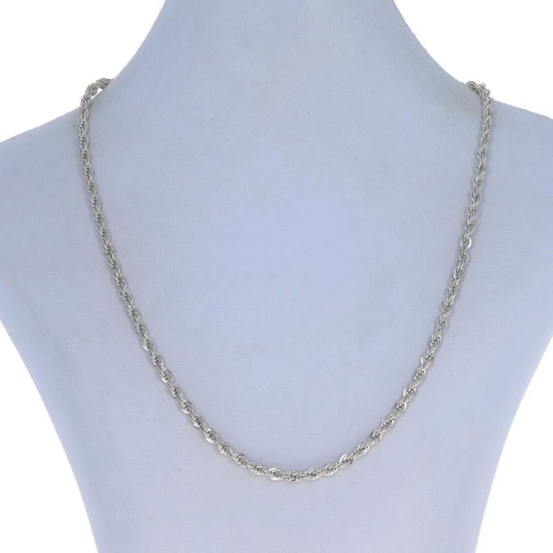 Sterling Silver Rope Chain Necklace 18