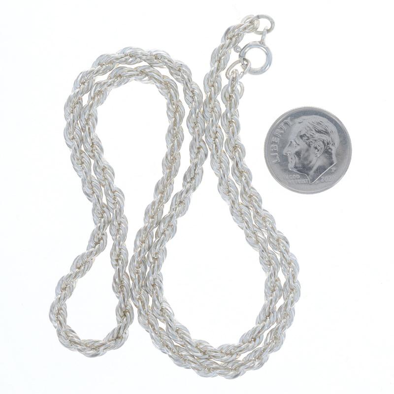 Women's Sterling Silver Rope Chain Necklace 18