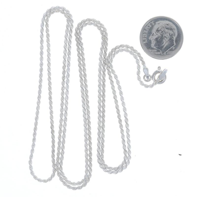 Women's Sterling Silver Rope Chain Necklace 30