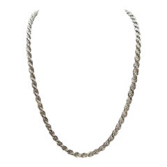 Collana in corda d
argento - 5,6 mm, 22", nuova