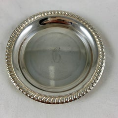 Sterling Silver Rope Rim Butter Pats, a Set of Seven, circa 1940s