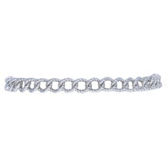 Sterlingsilber Seilber Seil strukturiertes Fancy Curb Kettenarmband 7 1/4" - 925