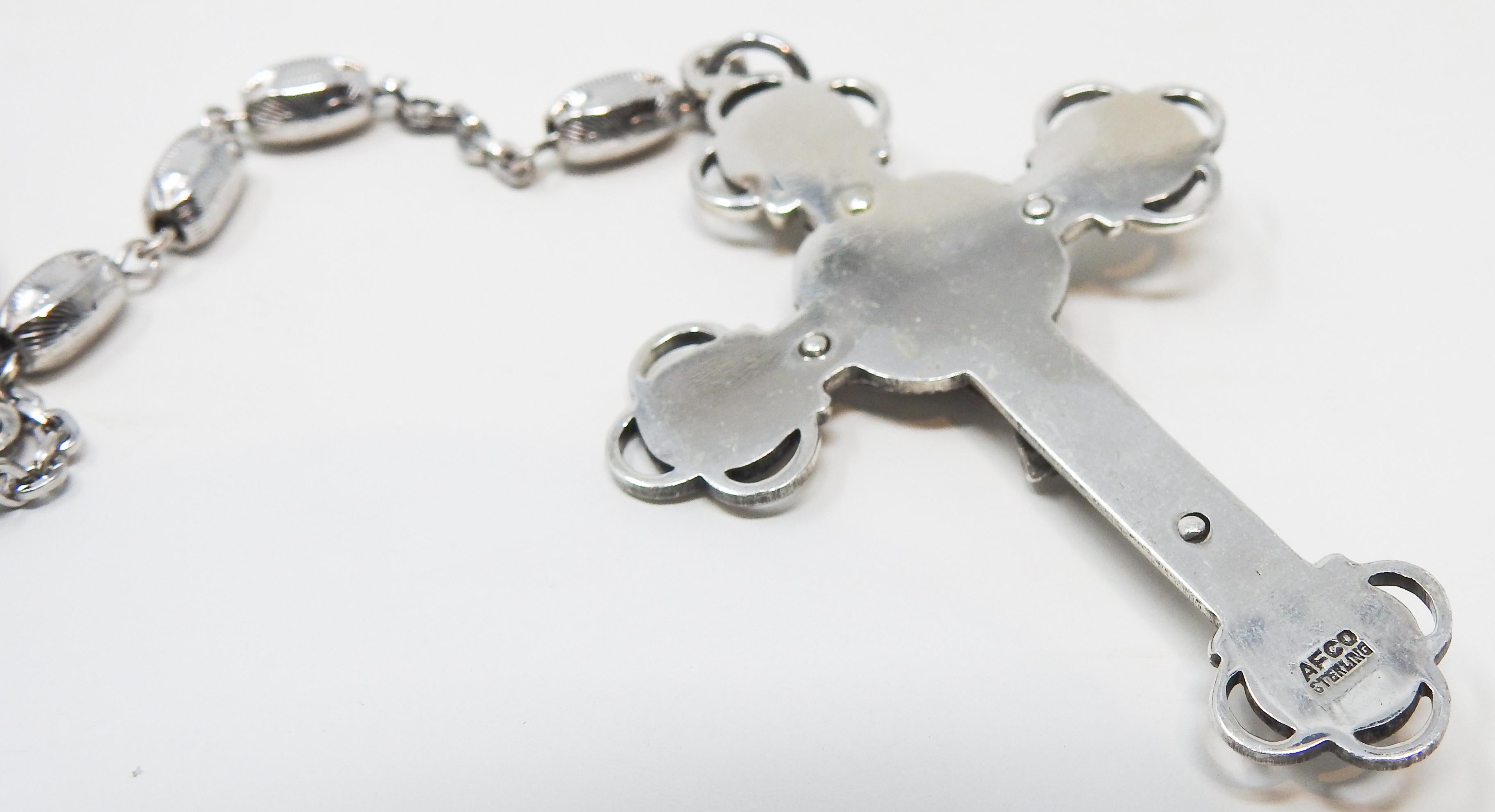 20th Century Sterling Silver Rosary, by AFCO For Sale