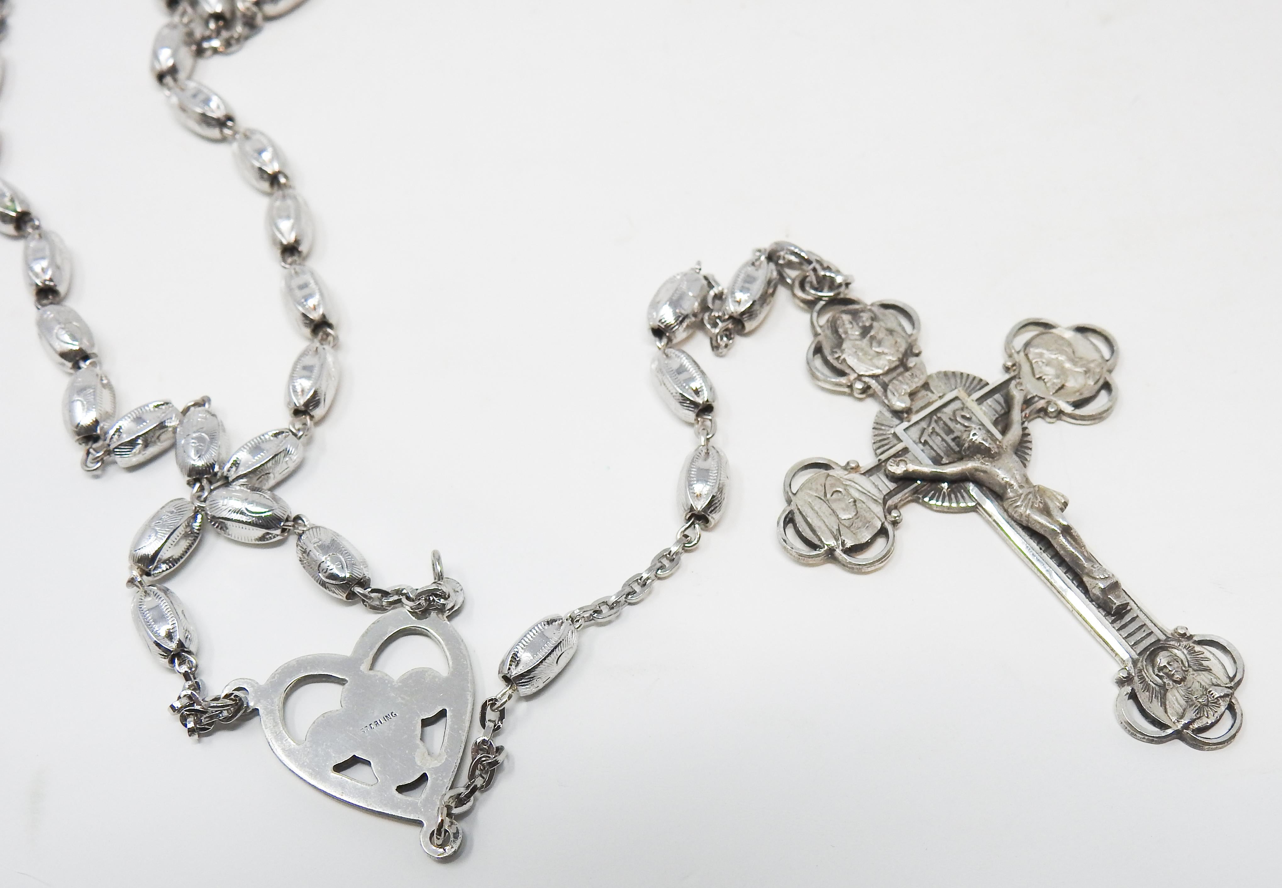 vintage sterling silver rosary