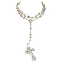 Retro Sterling Silver Rosary with Crucifix