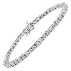 Bracelet tennis en argent sterling .925 avec diamant de 1,00 carat