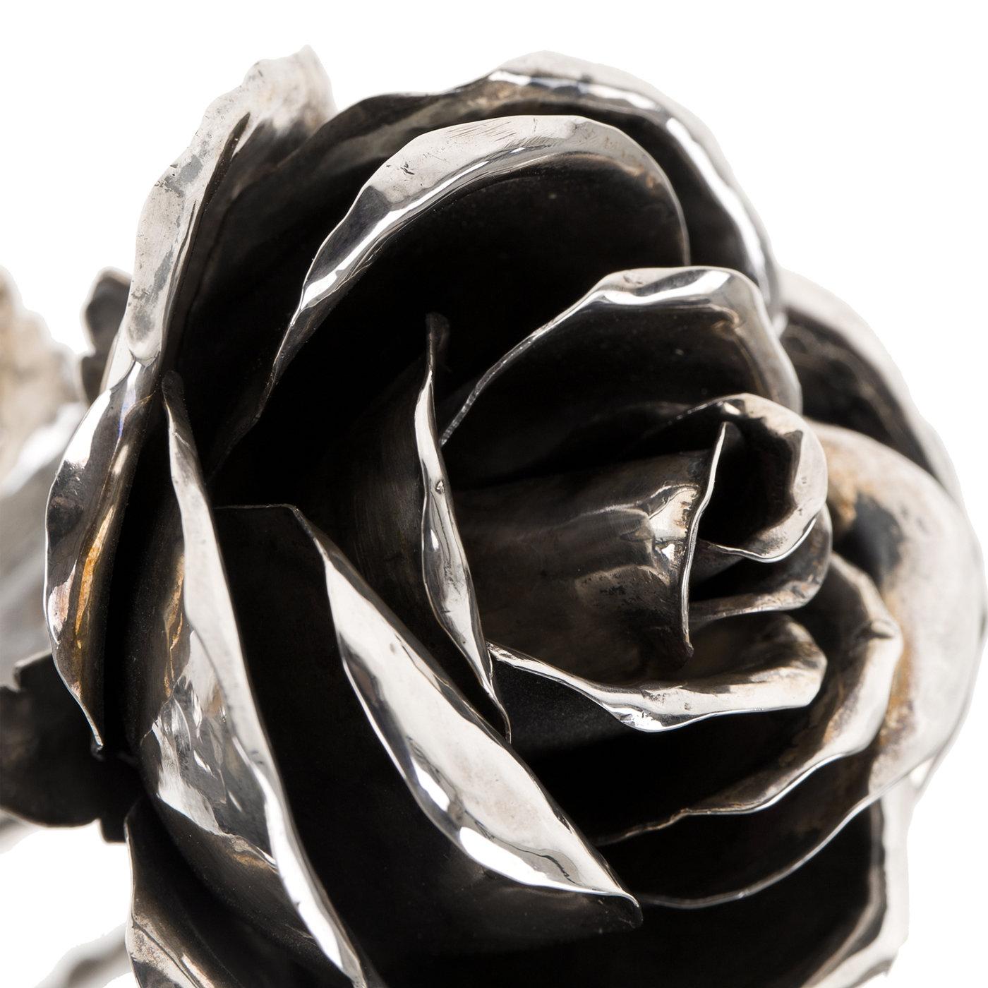 Contemporary Sterling Silver Rose For Sale