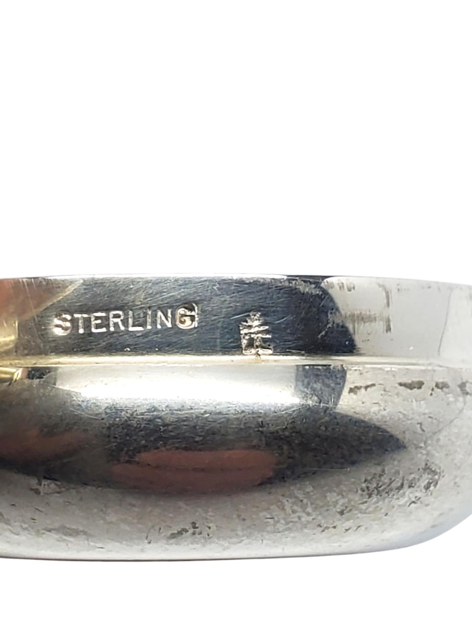 Sterling Silver Round Pill Box With Ivy Design # 19683 For Sale 5
