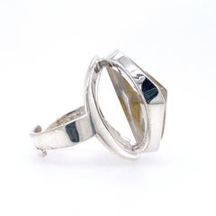 Sterling Silver Round Quartz Ring