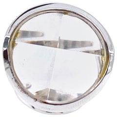 Sterling Silver Round Quartz Ring