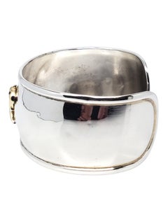 Sterling Silver Running Horse Gold Tone Cuff Bracelet #24676