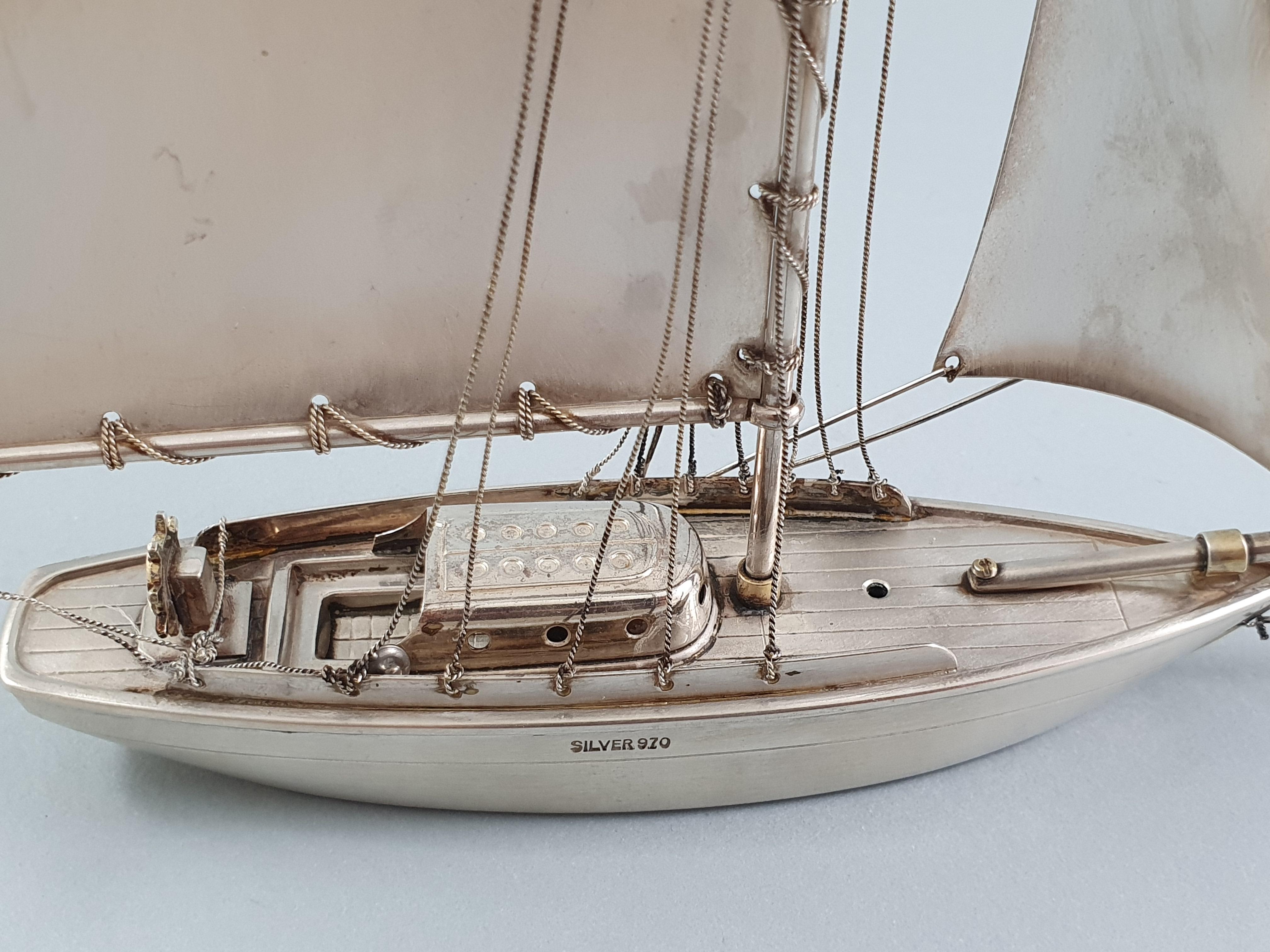 Sterling Silver Sailboat Boat 6