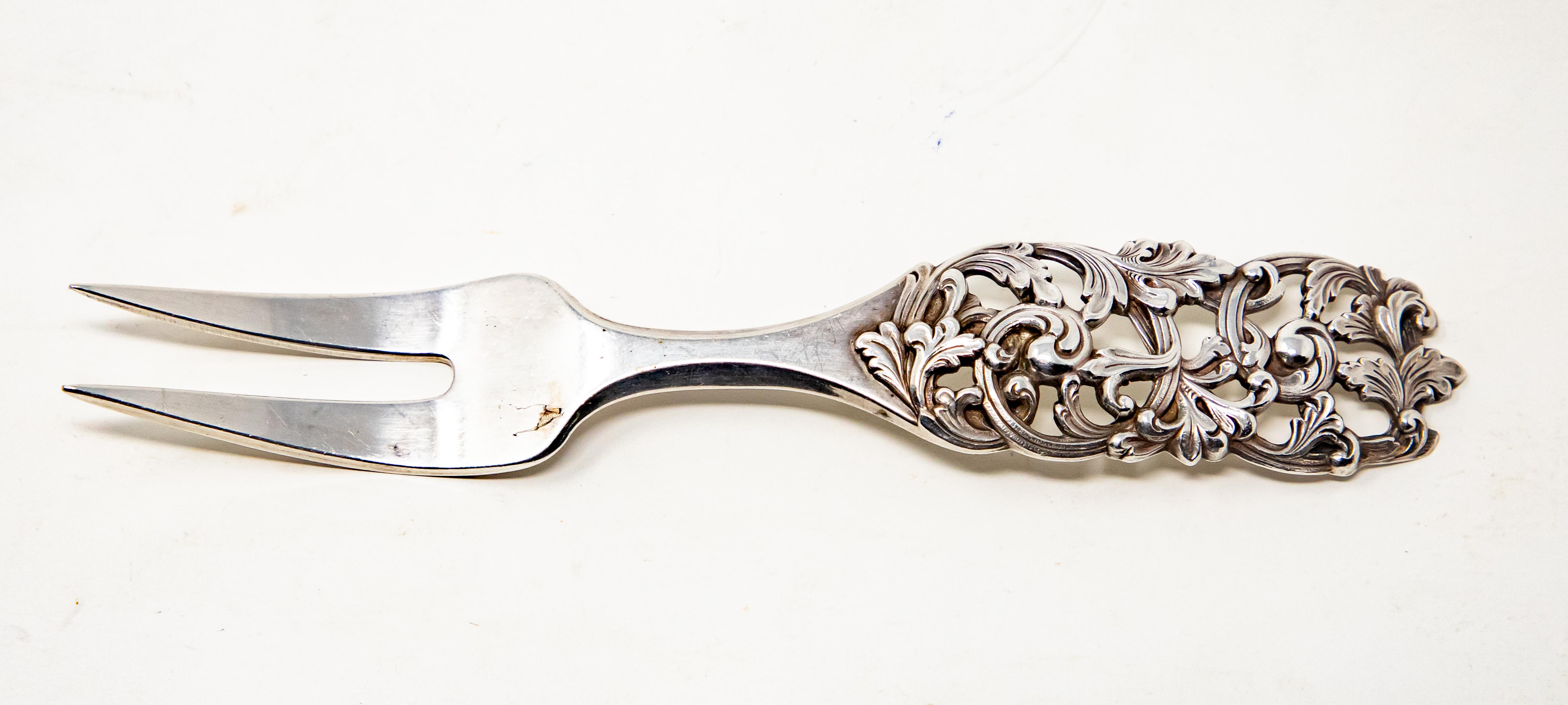 Sterling Silver Salad Cutlery, Norway For Sale 2