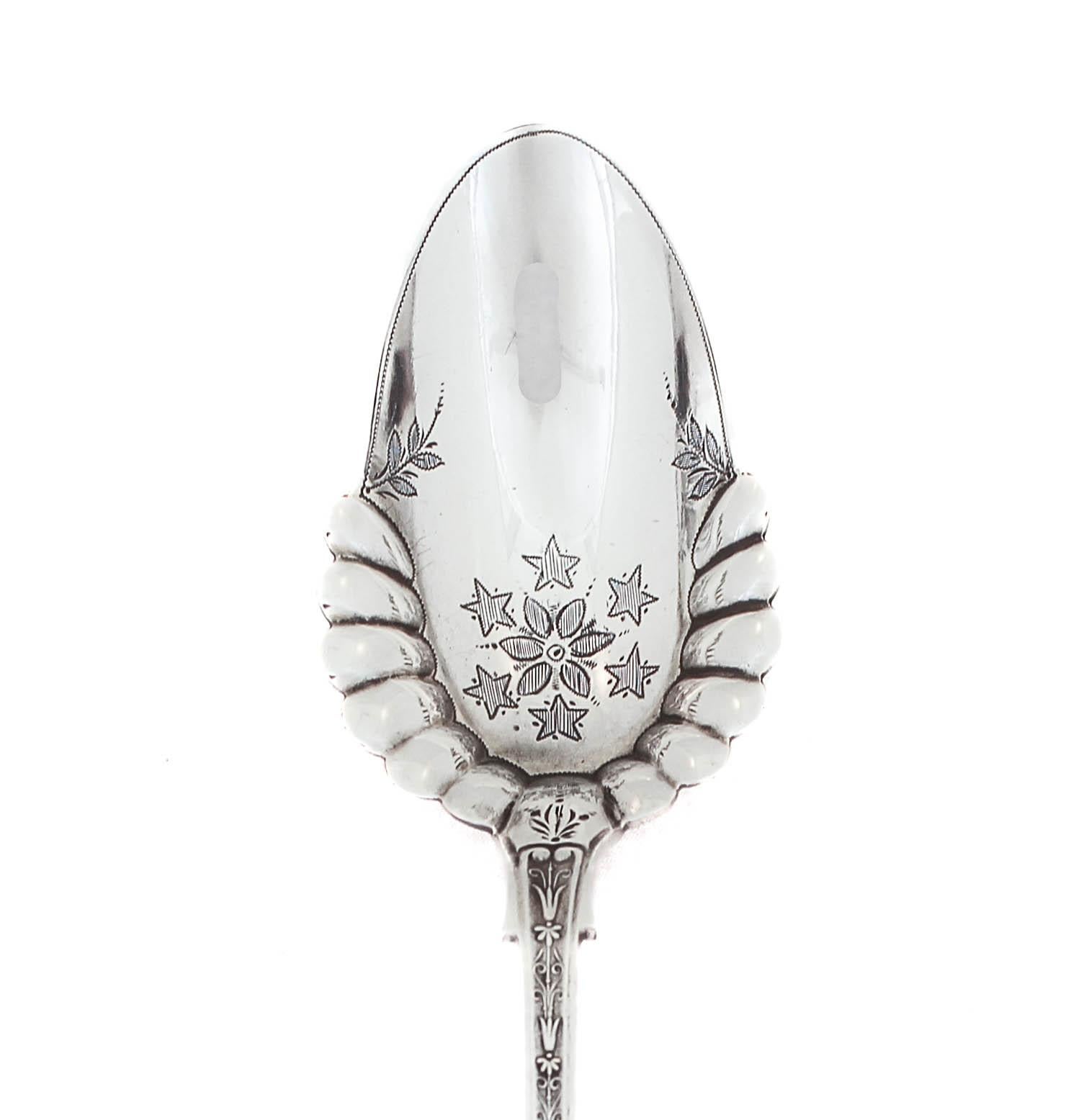 Late 19th Century Sterling Silver Salad Set, “Angelo” For Sale