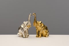Sterling Silver Salt and Pepper Shakers in Elephant Shape