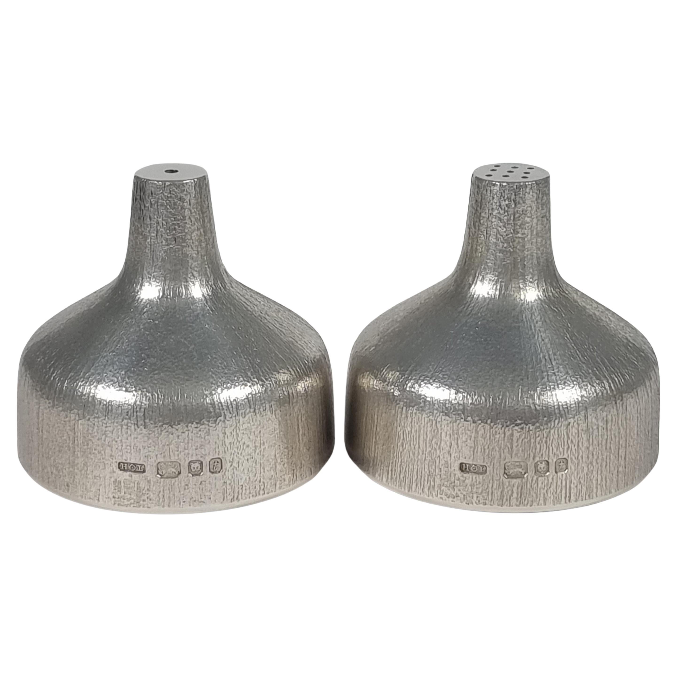 Sterling Silver Salt & Pepper Shakers, House of Lawrian, 1974 For Sale