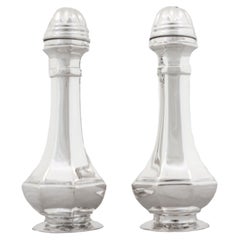 Retro Sterling Silver Salt Shakers