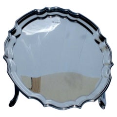 Salver in argento sterling di F Drury Ltd, 1972