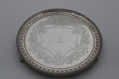 Sterling silver salver by John Samuel Hunt of Hunt and Roskell London 1864