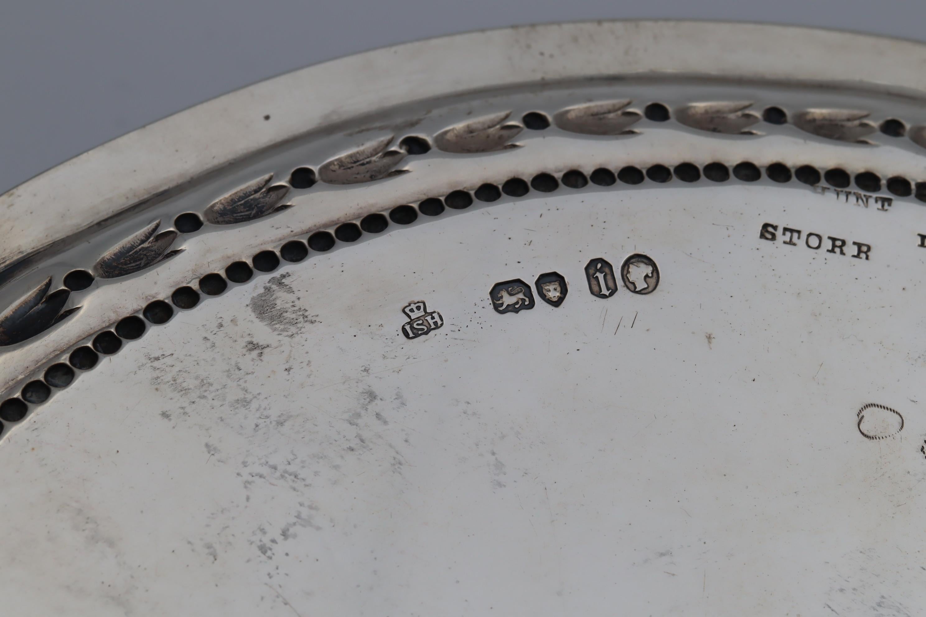 Sterling silver salver by John Samuel Hunt of Hunt and Roskell London ...
