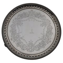 Sterling silver salver by John Samuel Hunt of Hunt and Roskell London 1864