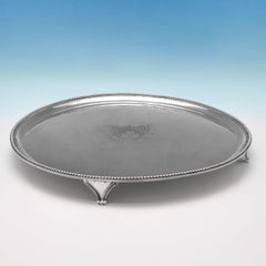 Hester Bateman:: George III. Antiker Sterlingsilber-Salver von 1785