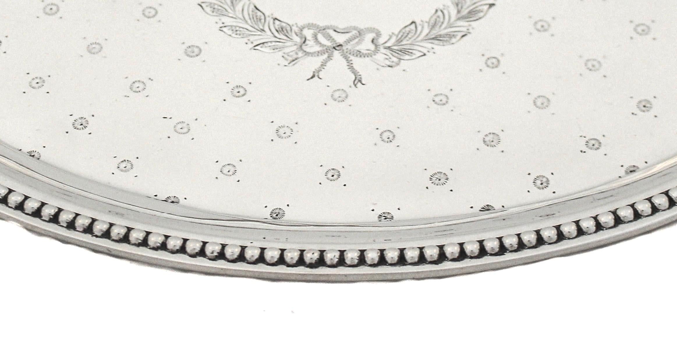 Salver in argento sterling In condizioni ottime in vendita a Brooklyn, NY