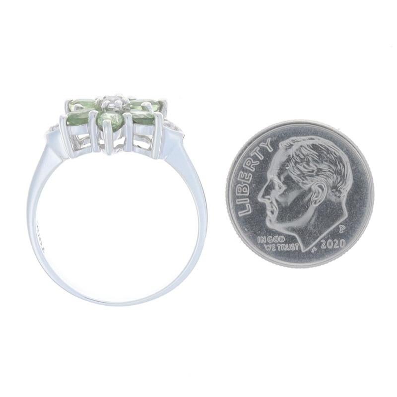 Sterling Silber Saphir Cluster Cocktail Halo Ring - 925 Oval 2,25ctw Blume 1