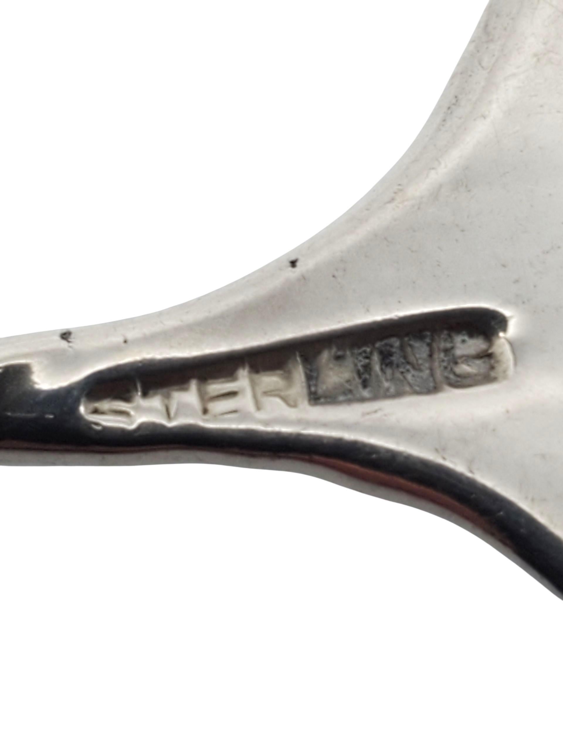 Sterling Silver Sardine Fork & Spoon Serving Set #22641 For Sale 1