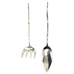Sterling Silver Sardine Fork & Spoon Serving Set #22641