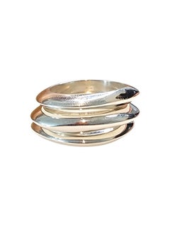 Sterling Silver Satin Polished Bands Size 6 #25455
