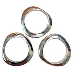 Sterling Silver Satin Polished Bands Size 6 #25455
