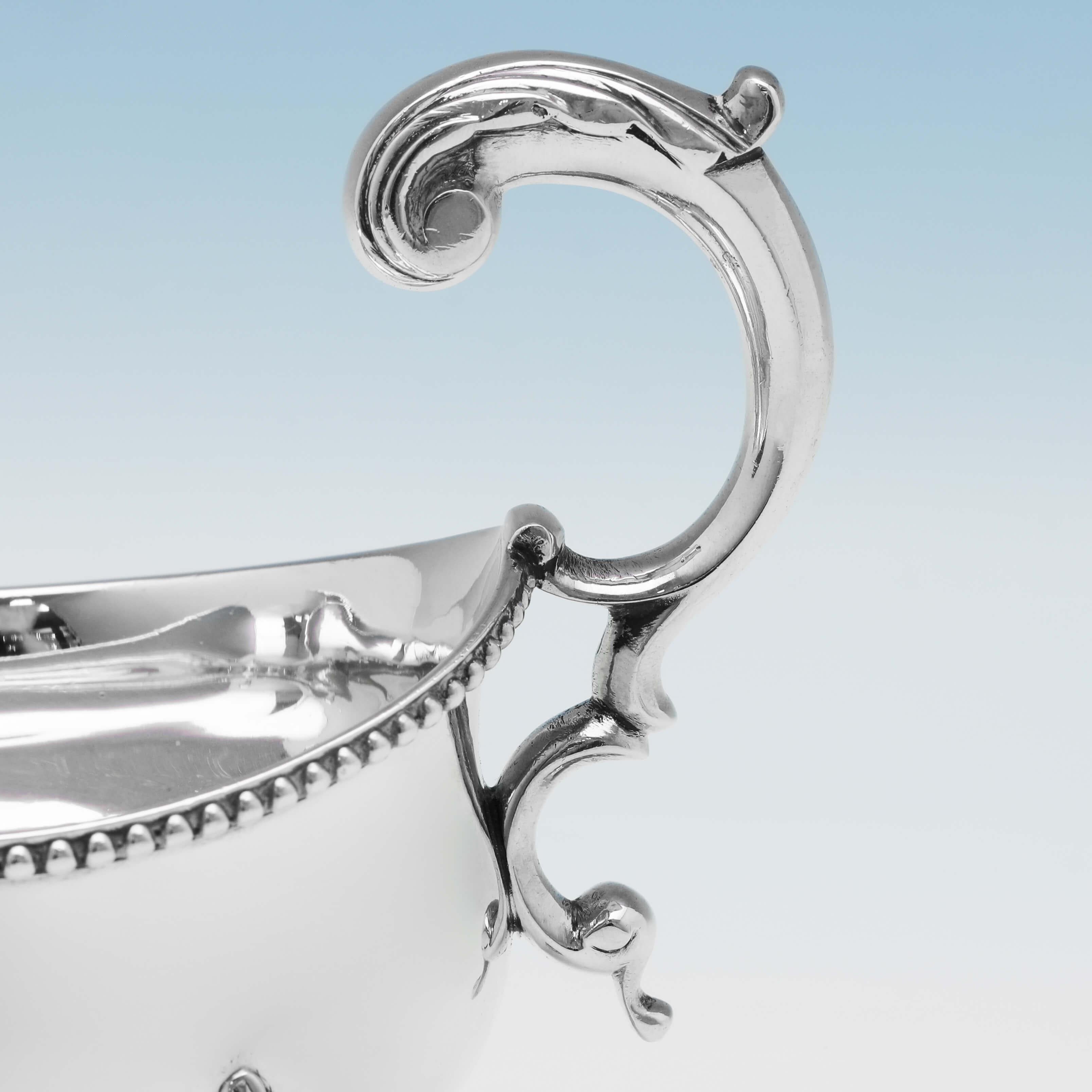 Salsera de plata de ley antigua de Jorge III Londres, 1783 Inglés en venta