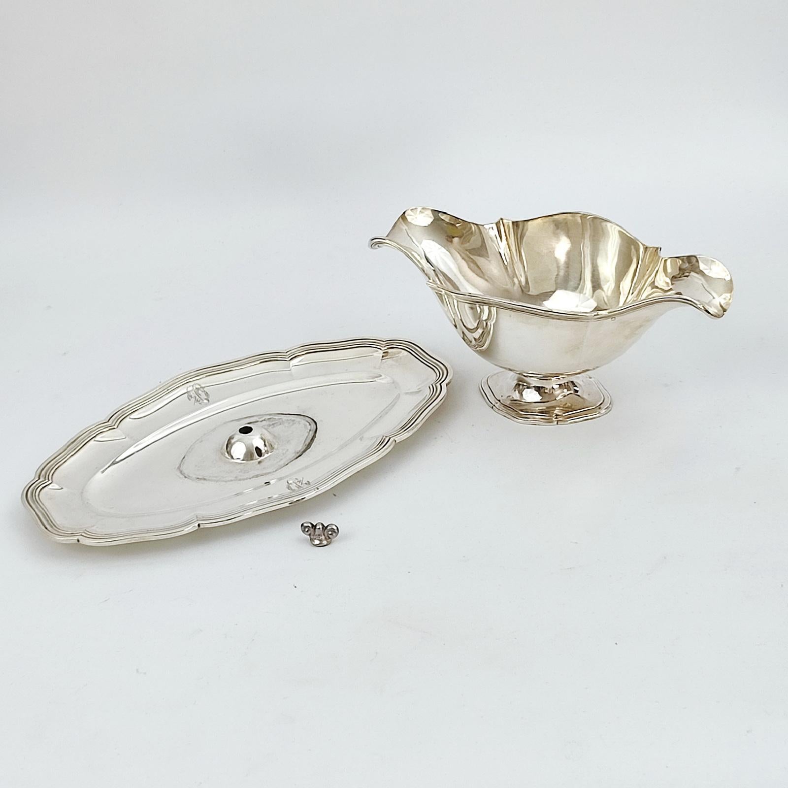 Sterling Silver Sauceboat by Leon Lapar, France, 19th Century For Sale 6