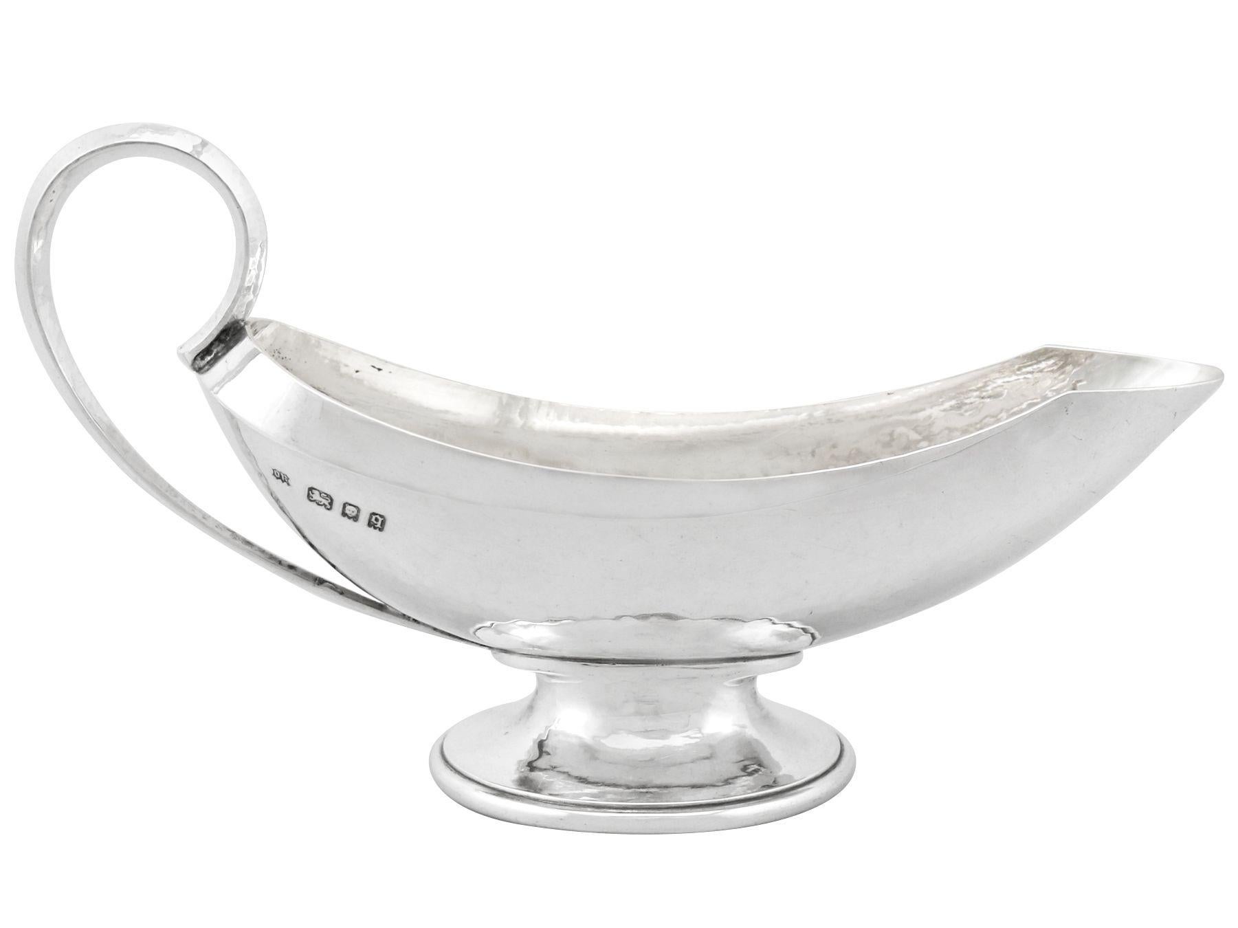 English Omar Ramsden Sterling Silver Sauceboats